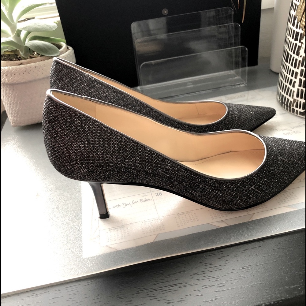 Nine West Pewter Holiday Heels sz9 -SOLD
